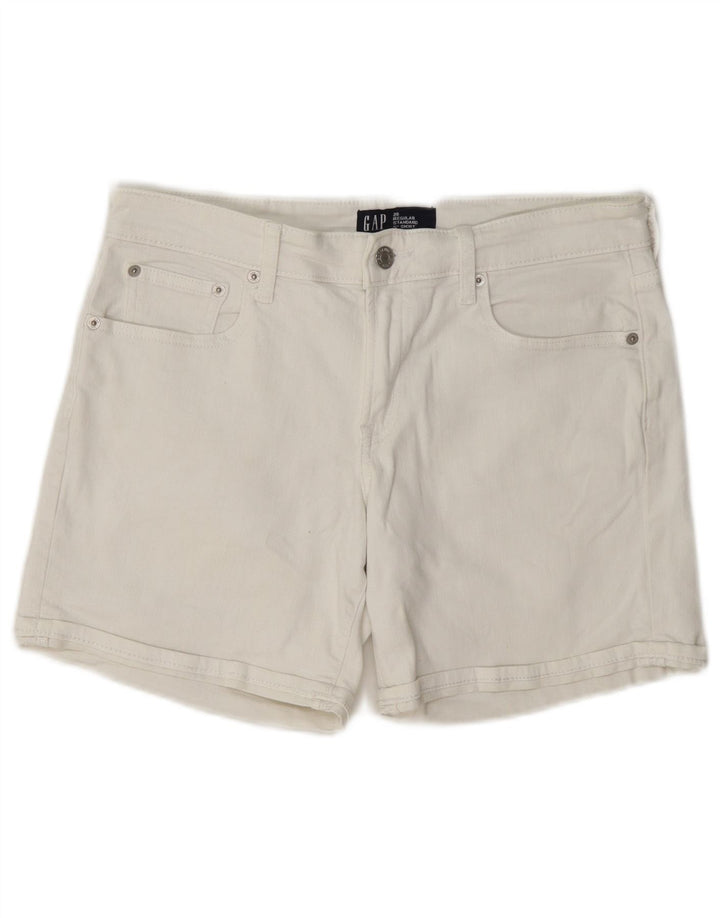 Gap Pantalones Cortos De Mezclilla Regulares Estándar para Mujer W28 Algodón Blanco Medio