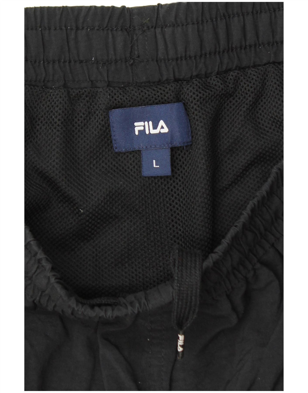Fila - Pantalones cortos deportivos para hombre, talla grande, color negro, poliamida