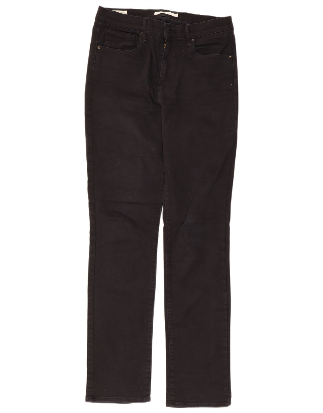 LEVI'S Jeans rectos de talle alto 724 para mujer W31 L31 Algodón negro