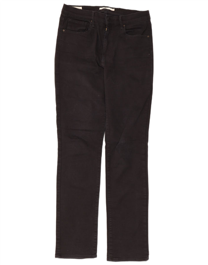 LEVI'S Jeans rectos de talle alto 724 para mujer W31 L31 Algodón negro