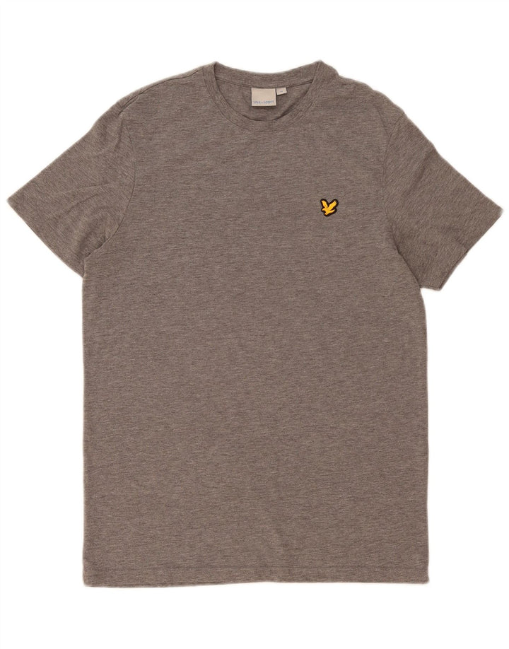 Camiseta Lyle & Scott para hombre Top poliéster moteado gris medio