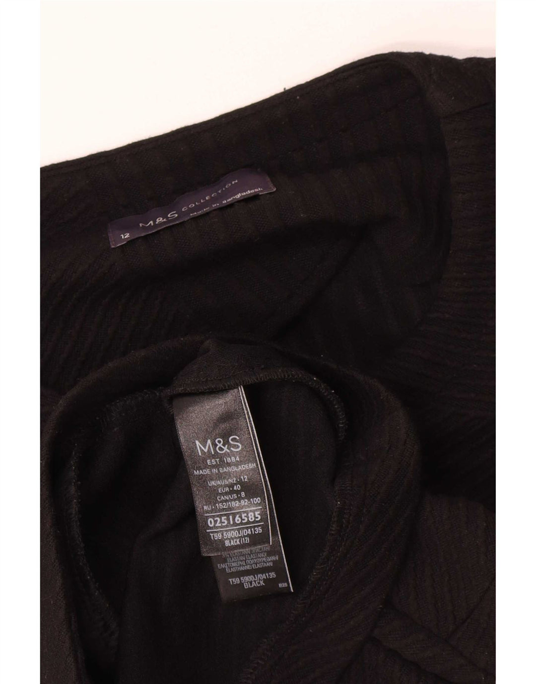 Marks & Spencer Chaqueta tipo blazer con cremallera completa para mujer UK 40 Mediano Poliéster negro