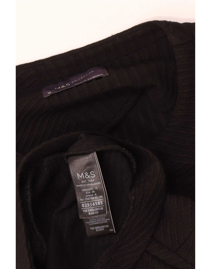 Marks & Spencer Chaqueta tipo blazer con cremallera completa para mujer UK 40 Mediano Poliéster negro