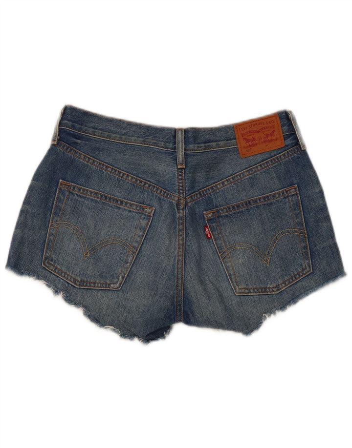 Levi's Mujer 501 Shorts De Mezclilla Desgastados W26 Algodón Azul Pequeño