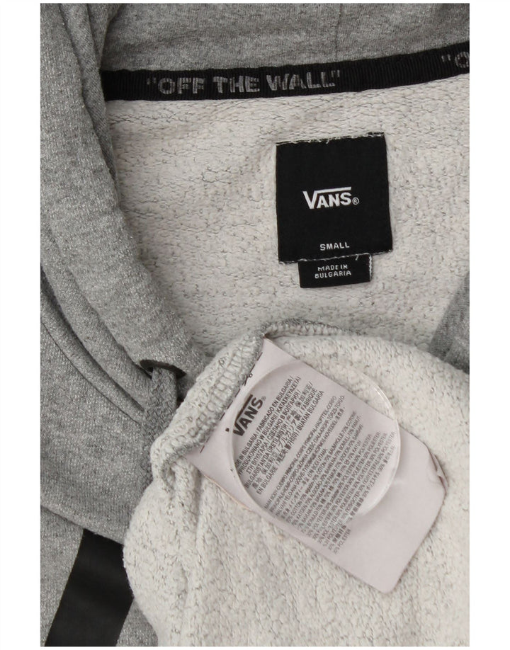 Vans Hombre Sudadera con capucha gráfica Jersey pequeño de algodón moteado gris