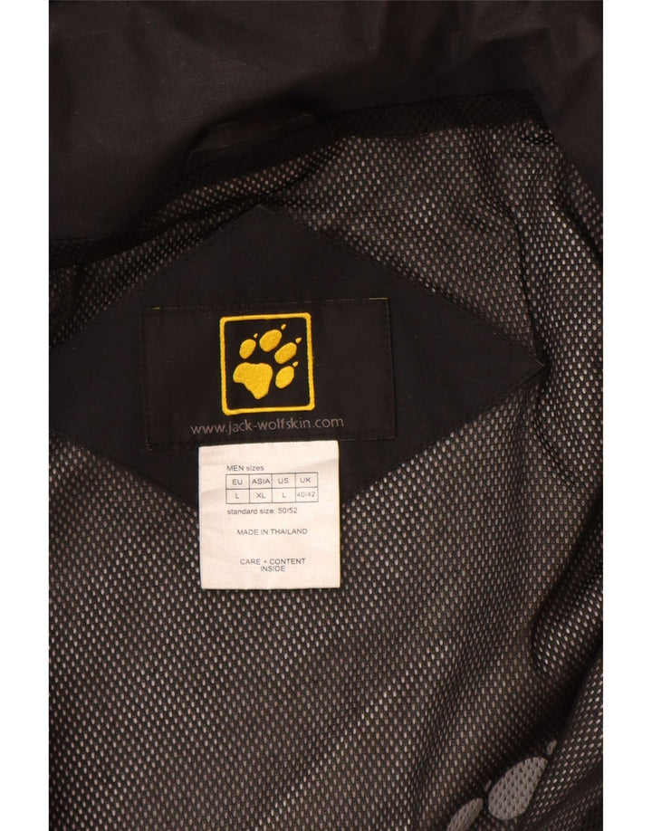 Jack Wolfskin Chaqueta cortavientos con capucha para hombre UK 40/42 Grande Poliéster negro