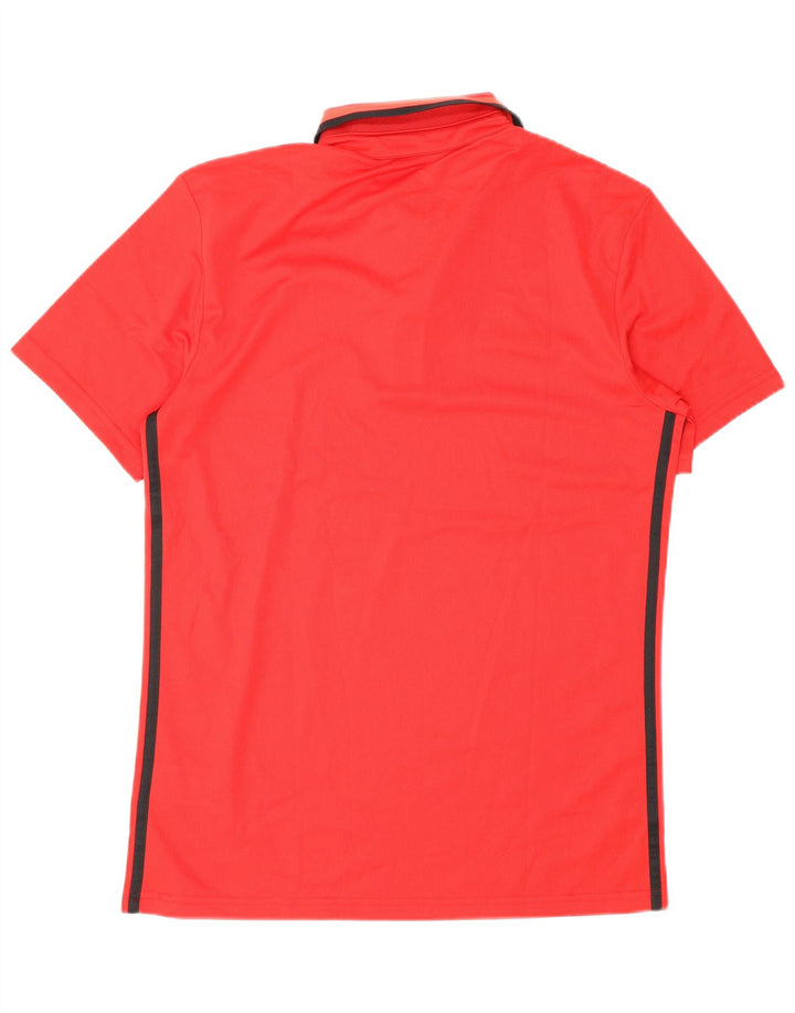 Polo Adidas Climalite Para Hombre Poliéster Rojo Mediano
