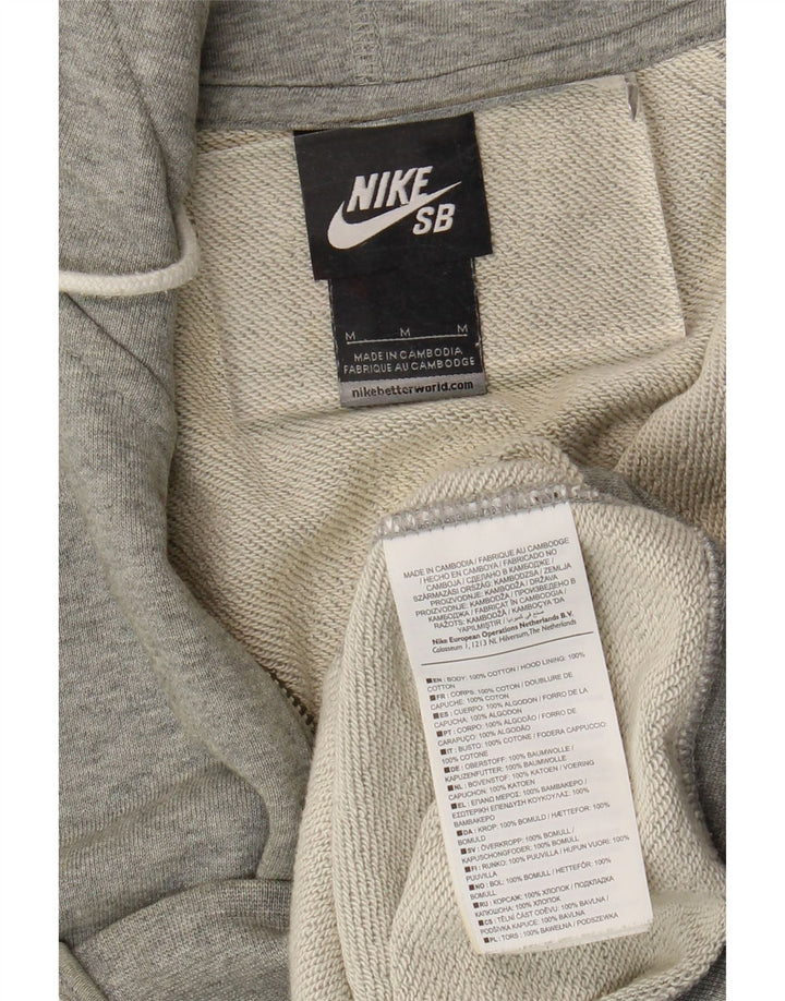 Nike - Sudadera con capucha y cremallera para hombre, algodón gris medio
