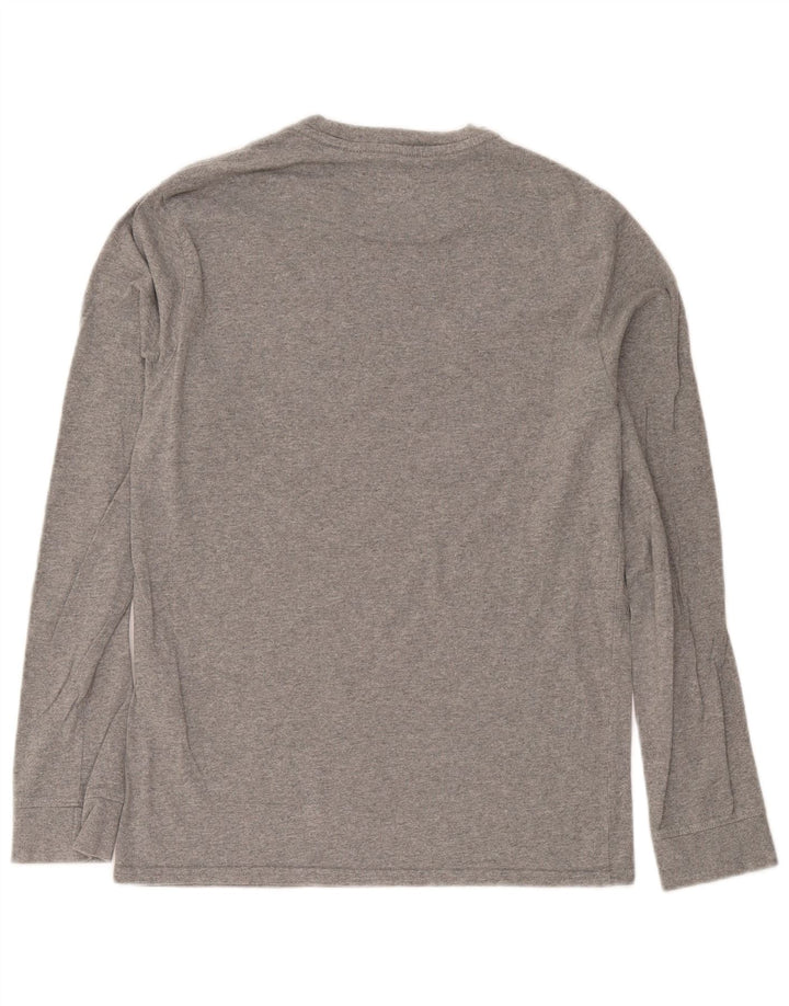 Levi's Top de corte estándar para hombre, manga larga, algodón moteado gris pequeño