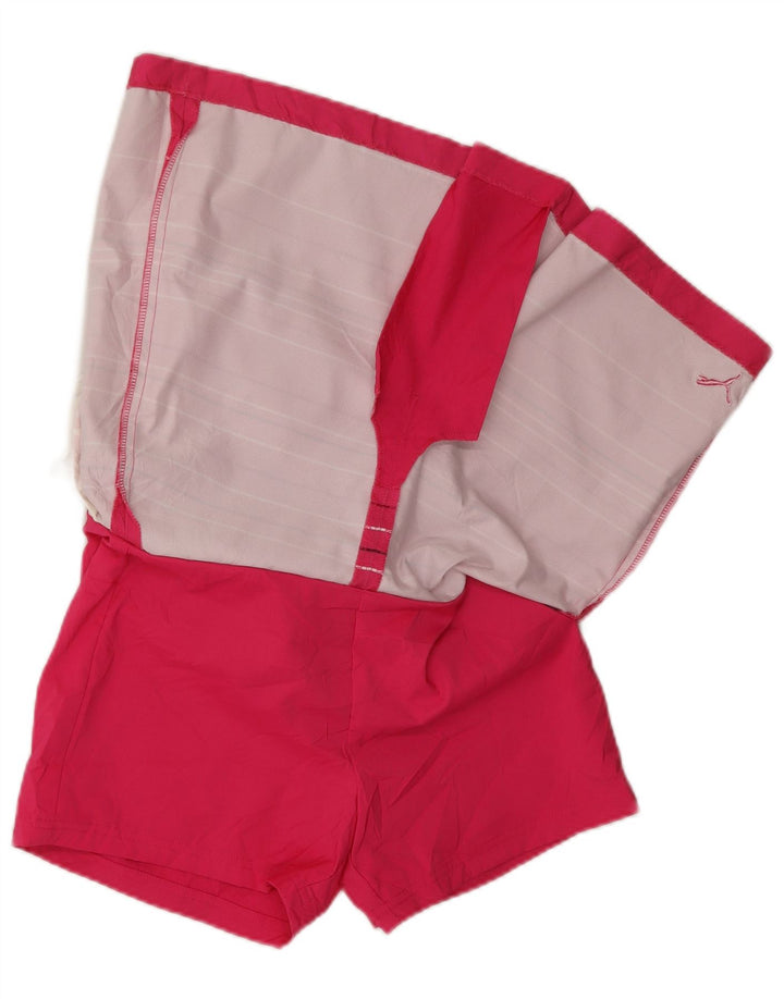 Puma Mujer Skort UK 12 Mediano Rosa Rayas Poliéster Deportes