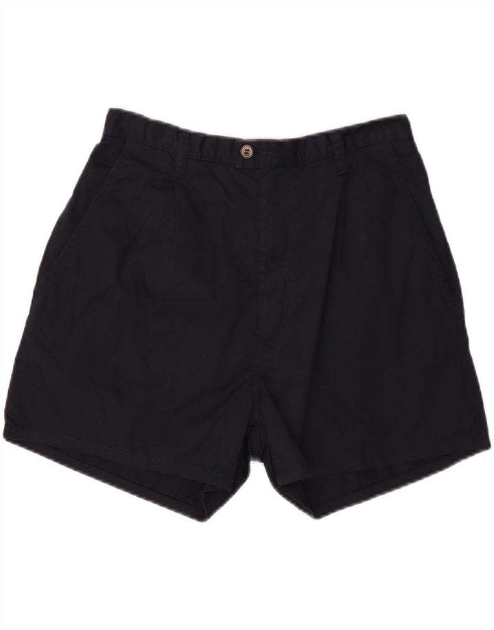 CROWN Pantalones cortos chinos para hombre W32 Algodón azul marino mediano
