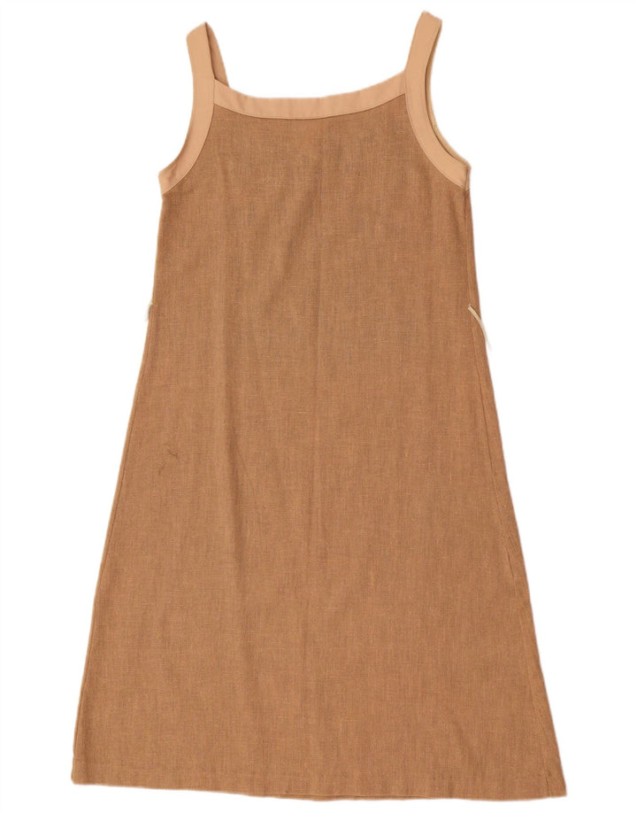 Vintage mujer vestido slip EU 38 Poliéster beige medio