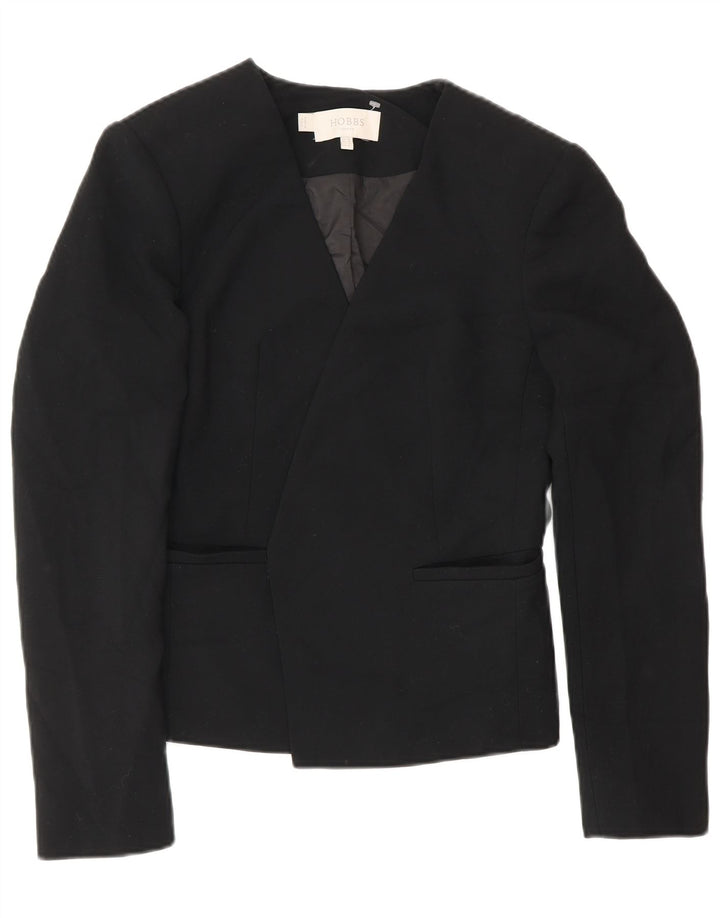 Hobbs Chaqueta tipo blazer abierta para mujer UK 10 Small Poliéster negro