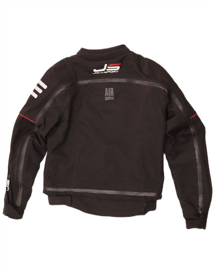 Jollisport Chaqueta de motociclista para mujer UK 46 Grande Poliéster negro