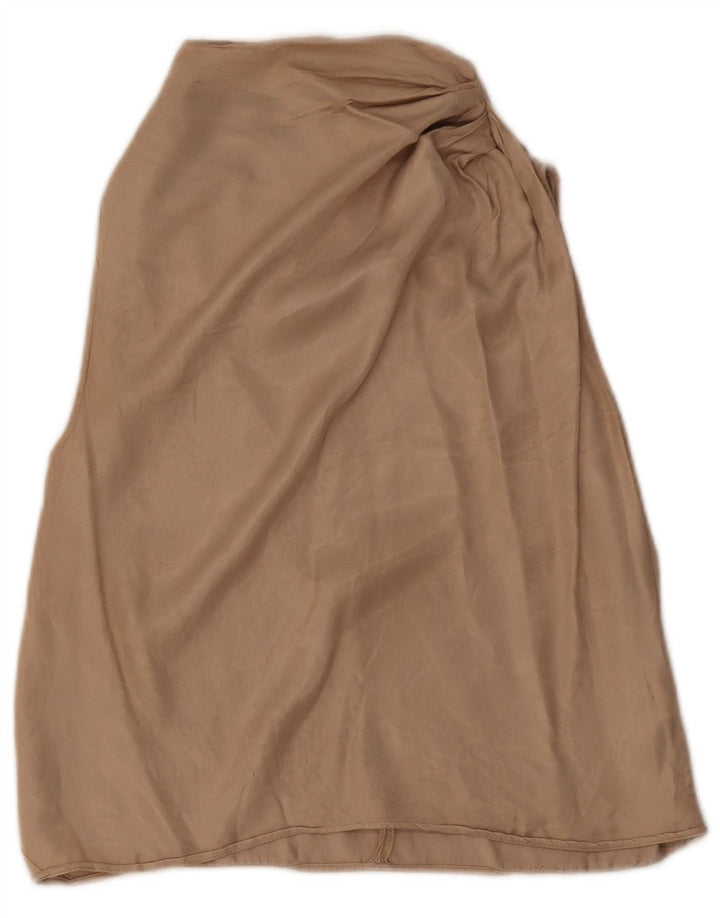 ZARA Blusa Sin Mangas Mujer UK 40 Small Viscosa Beige