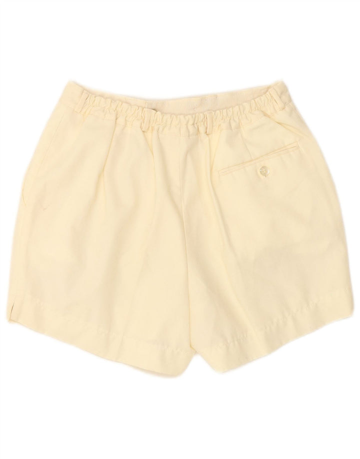 VINTAGE Pantalones cortos chinos para mujer W26 Pequeño blanco roto