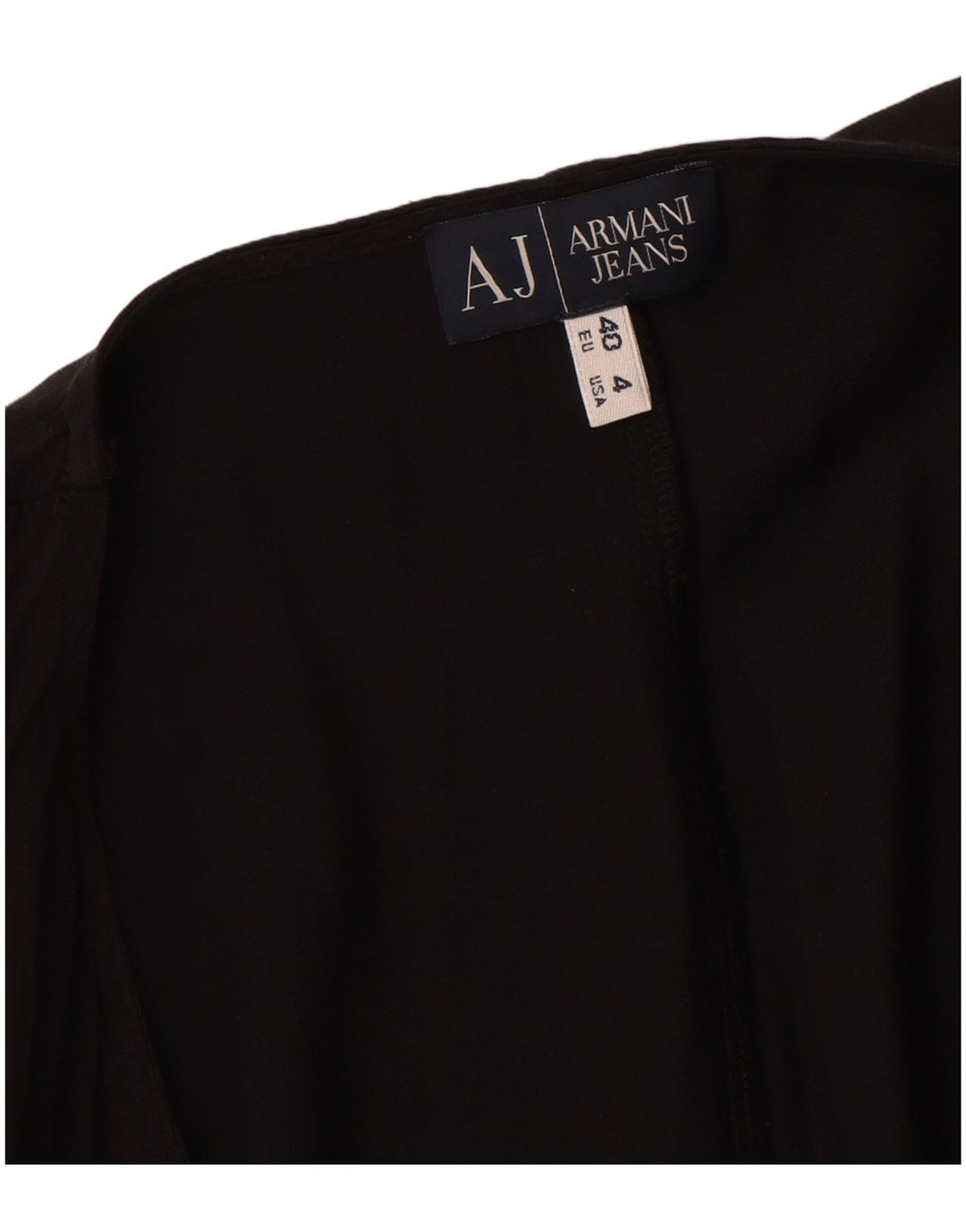 Armani Jeans Mono corto sin mangas para mujer EU 40 Viscosa negra mediana