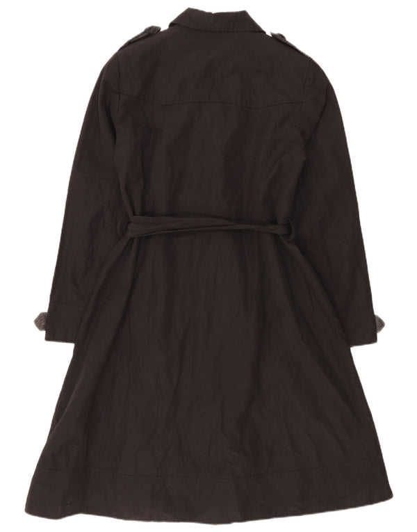 Laura Ashley Gabardina para mujer Reino Unido 44 Algodón negro mediano