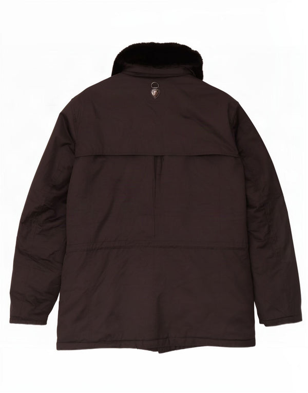 Piero Guidi Chaqueta utilitaria para hombre UK 44 2XL Algodón negro