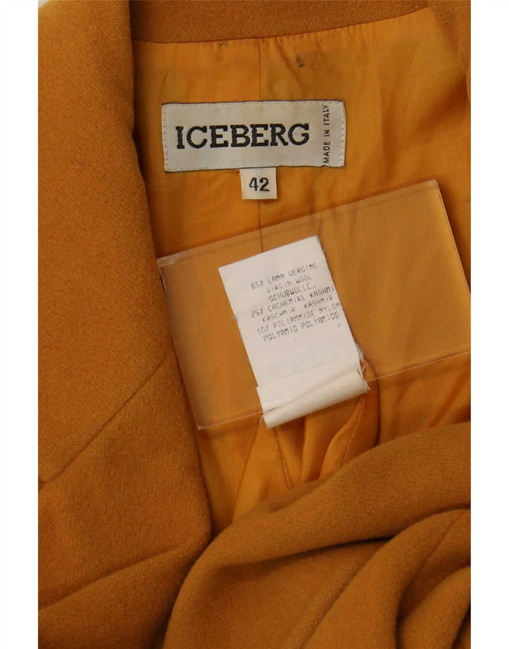 Chaqueta Blazer Mujer Iceberg IT 42 Estampado Animal Amarillo Medio