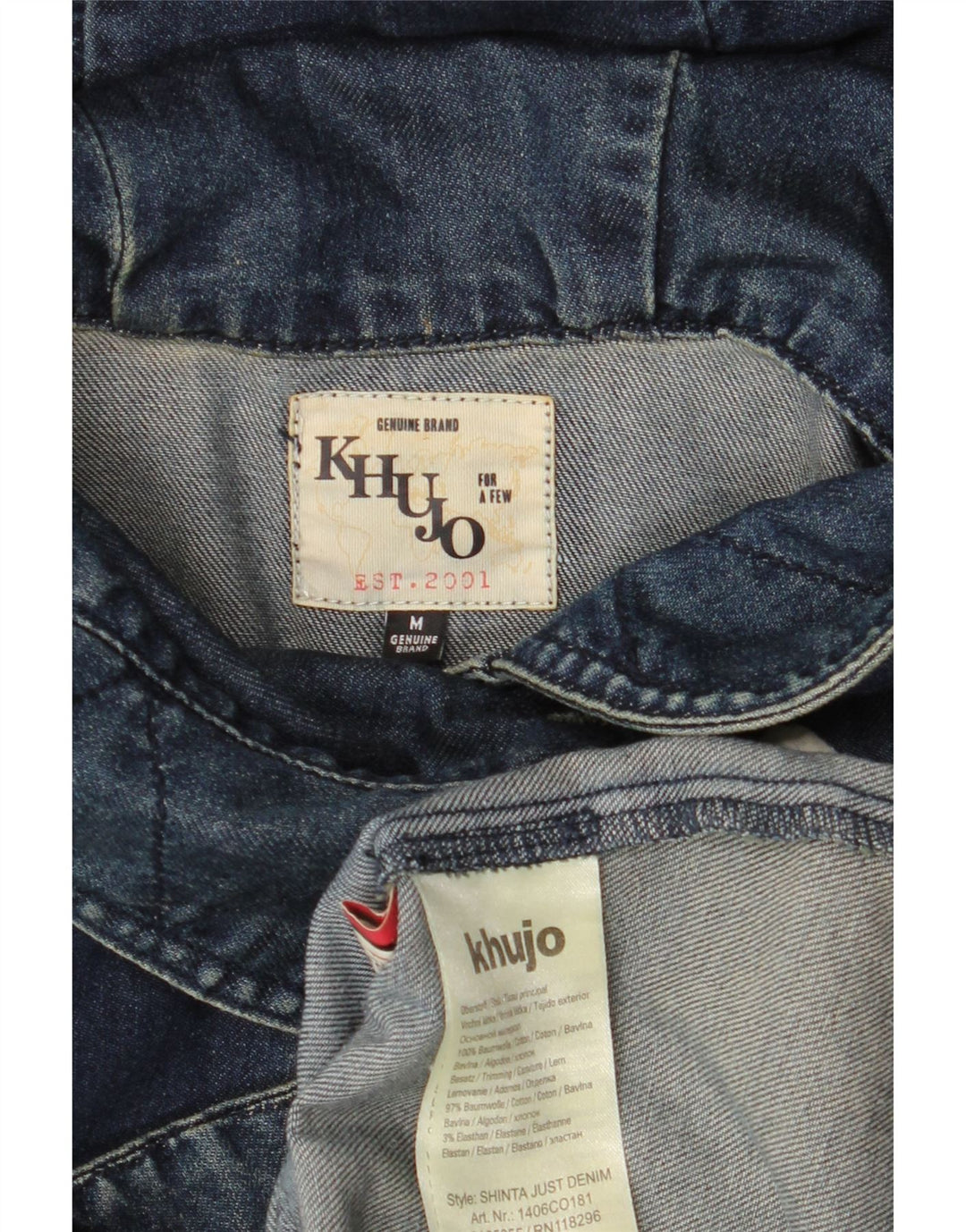 KHUJO Trenca con capucha para mujer UK 40 Algodón azul marino mediano