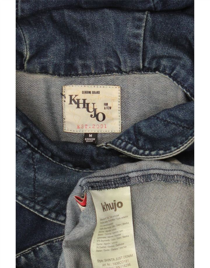 KHUJO Trenca con capucha para mujer UK 40 Algodón azul marino mediano