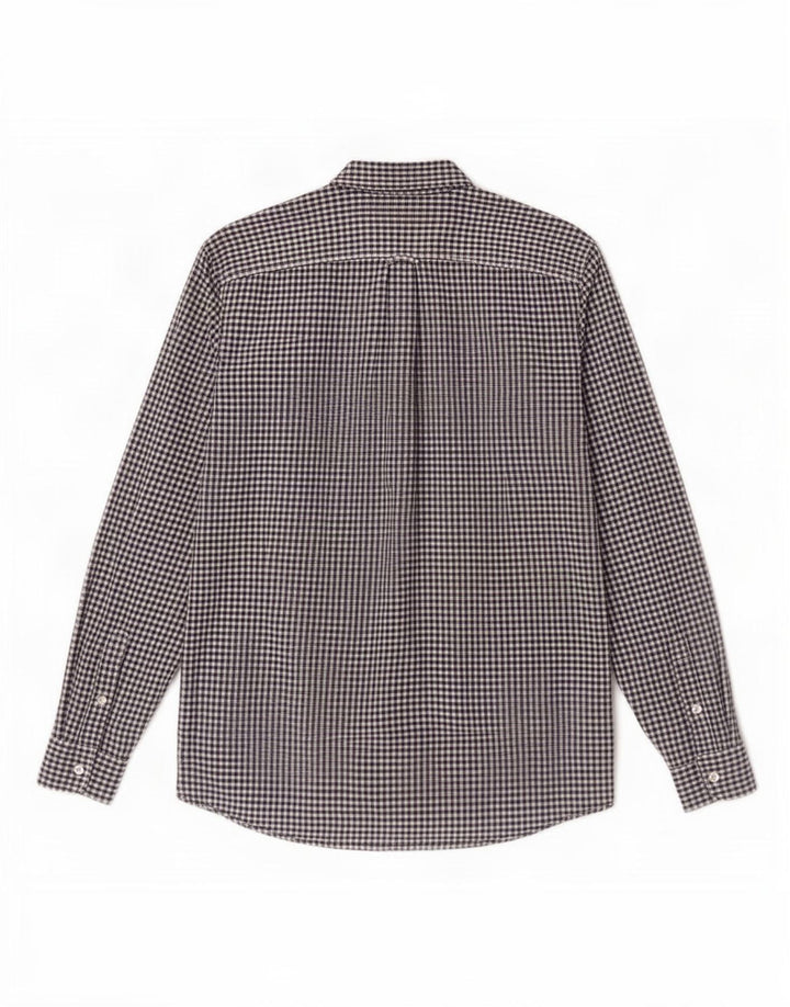 Camisa Timberland Hombre Regular Fit Algodón Vichy Negro Mediano