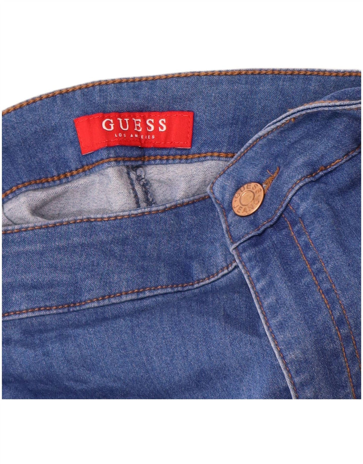 GUESS Vaqueros pitillo de cintura alta para mujer W24 L28 Algodón azul