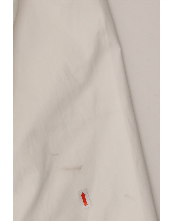 Nike Chaqueta bomber con capucha para hombre UK 36 Small Blanco Colorblock Poliéster