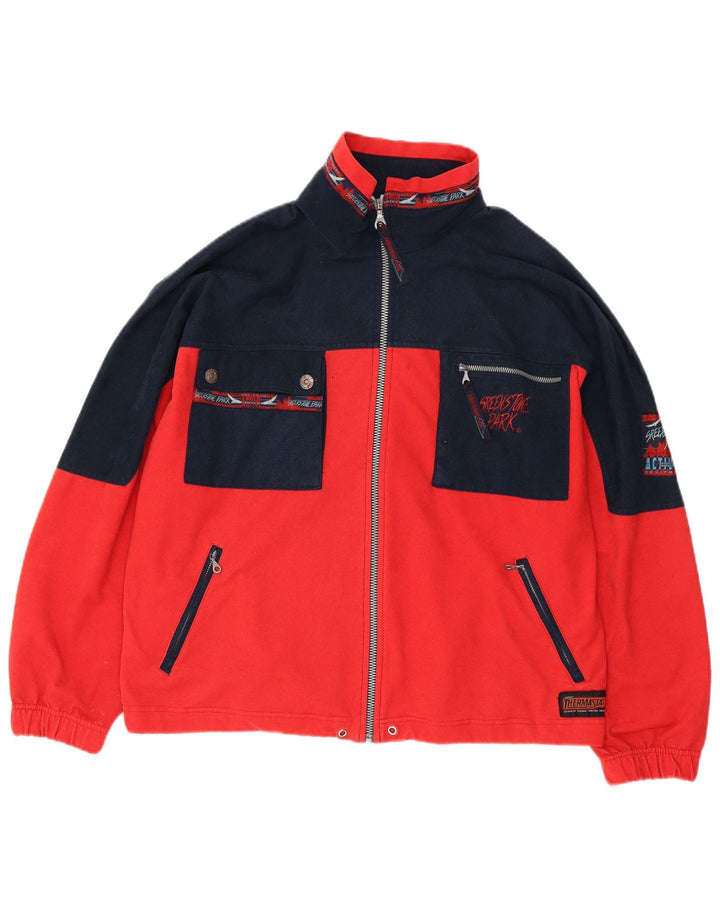 Sreekstone Park Chaqueta de chándal para hombre XL Rojo Colorblock