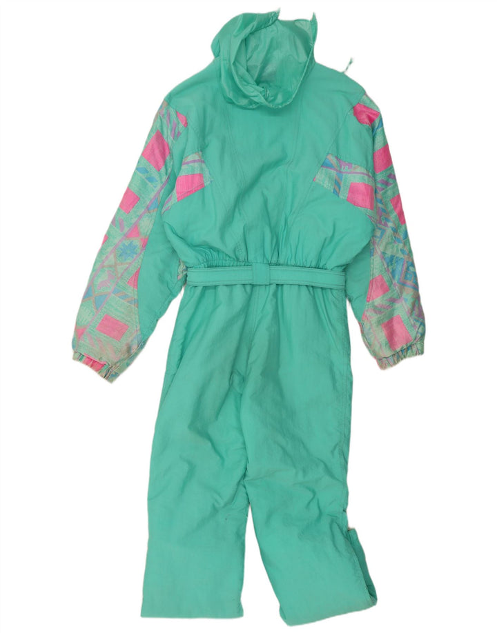 C.KEER Mono de esquí con capucha para hombre, talla grande, color turquesa, geométrico