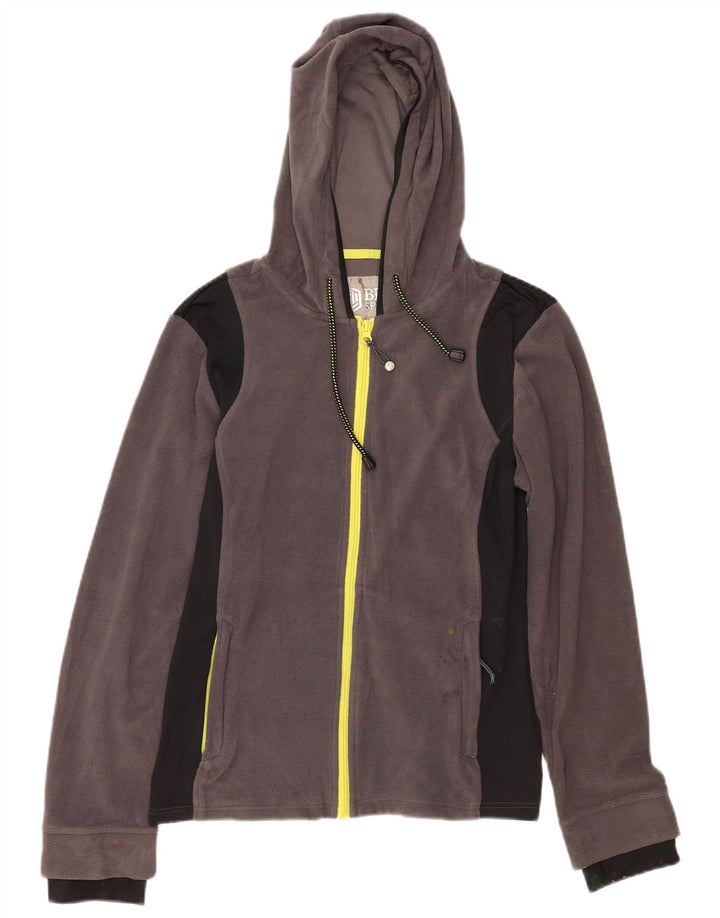 BKE Chaqueta polar con capucha para mujer UK 40 Poliéster color block gris medio