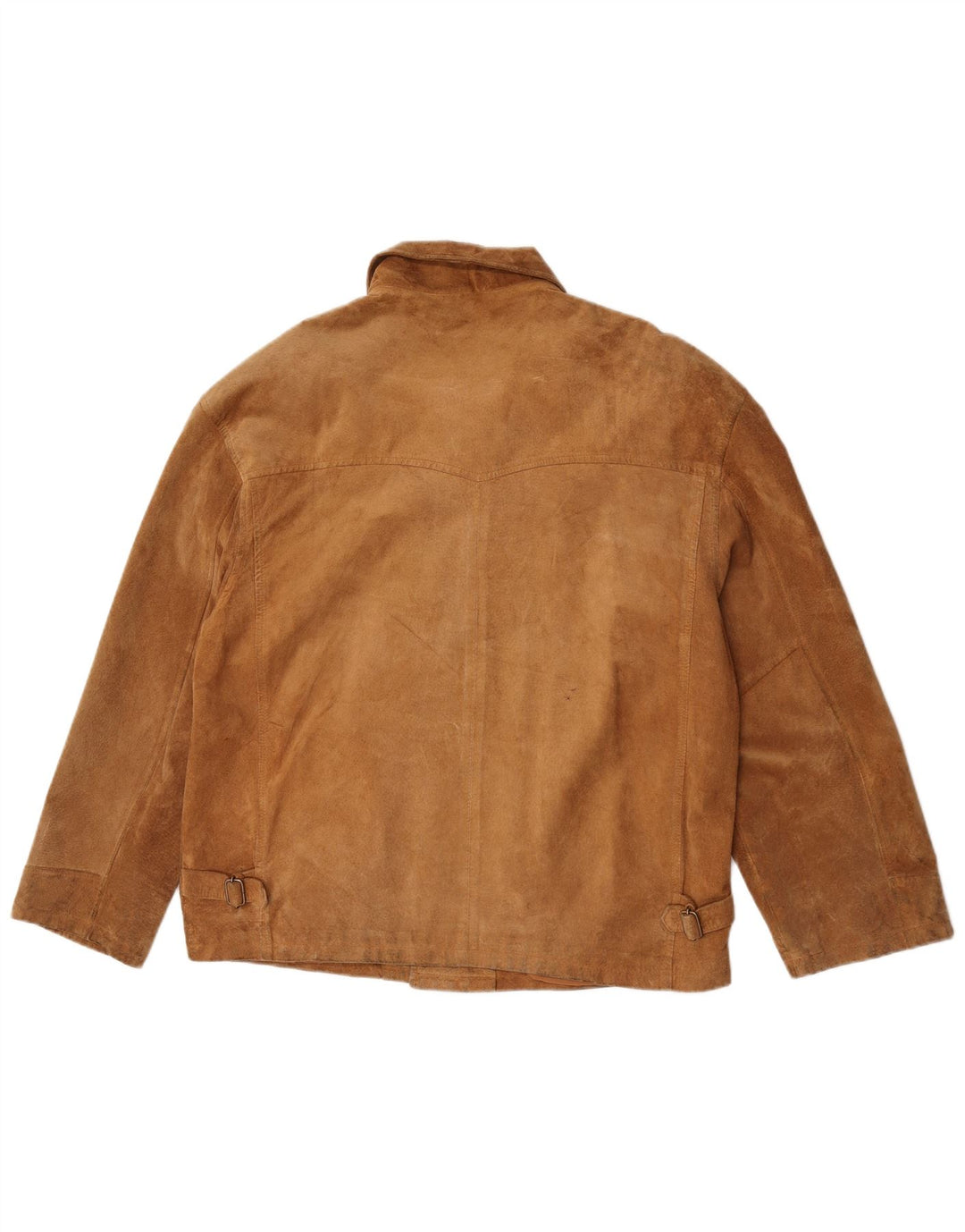 Les Boulevards Chaqueta de ante para hombre IT 50 Large Cuero marrón