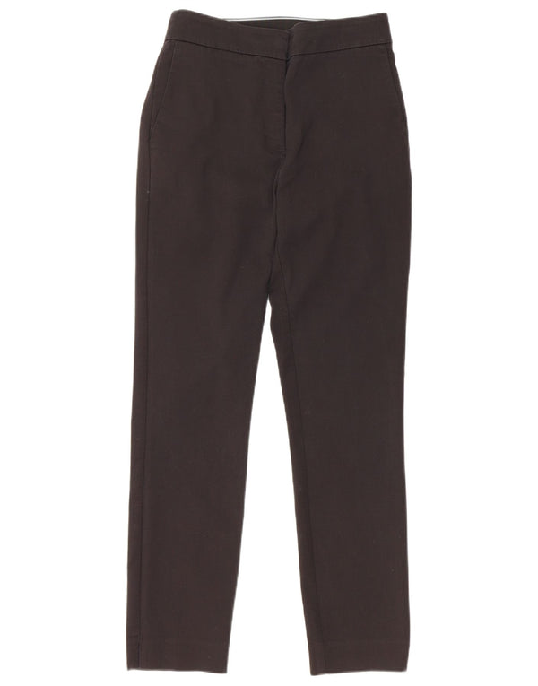 Zara Mujer Pantalones Chinos Slim Small W26 L27 Algodón Negro