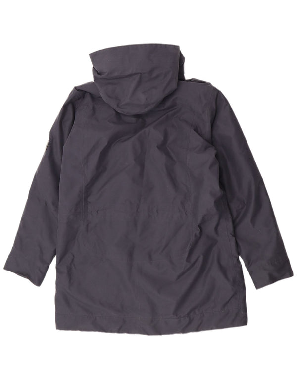 Jack Wolfskin Chaqueta Cortavientos Sherpa con Capucha para Mujer UK 40/40 XL Azul Marino