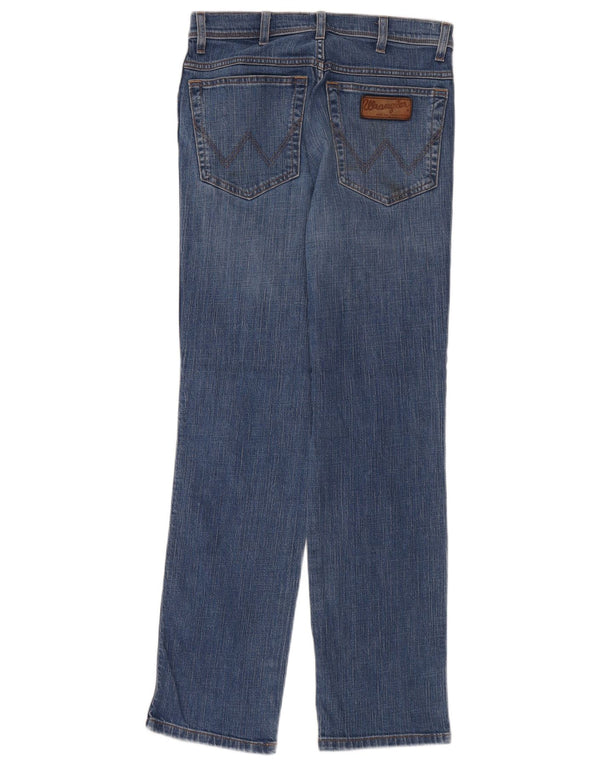Wrangler Vaqueros rectos elásticos Texas para hombre W30 L32 Algodón azul
