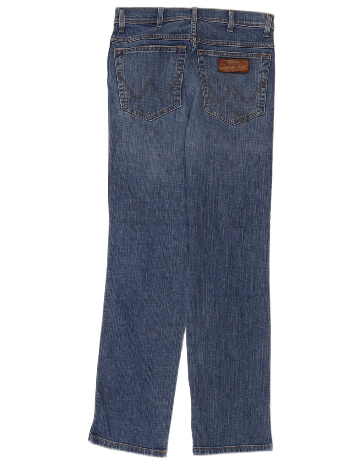 Wrangler Vaqueros rectos elásticos Texas para hombre W30 L32 Algodón azul