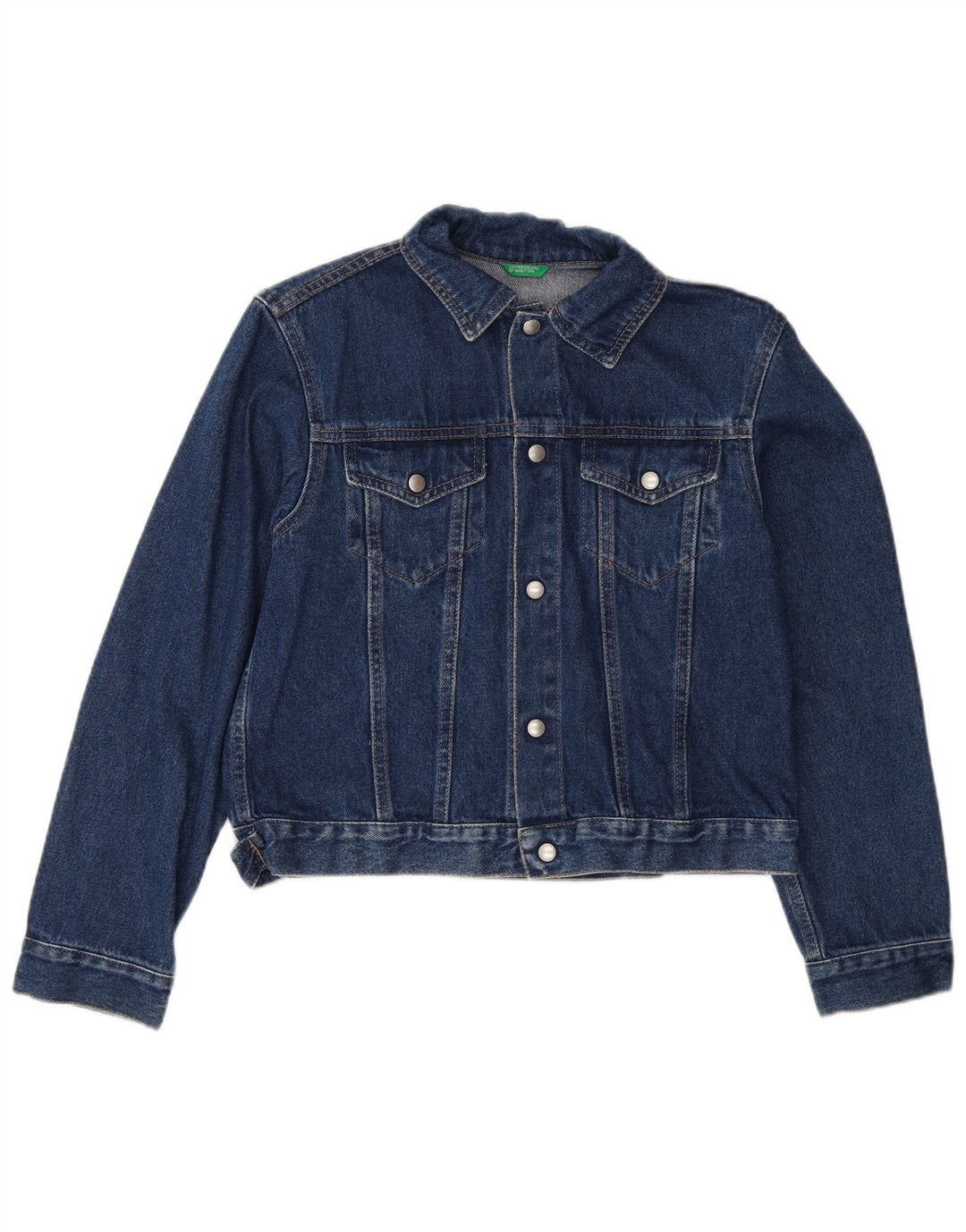 Benetton Chaqueta Vaquera para Niños 9-10 Años Grande Azul Algodón