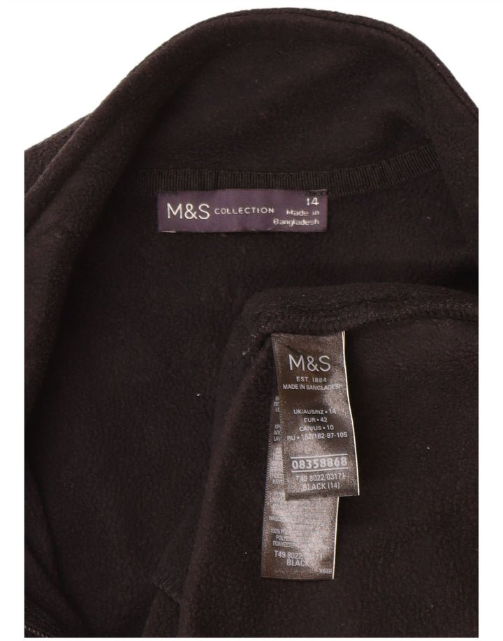 Marks & Spencer Chaqueta polar para mujer UK 44 Grande Poliéster negro