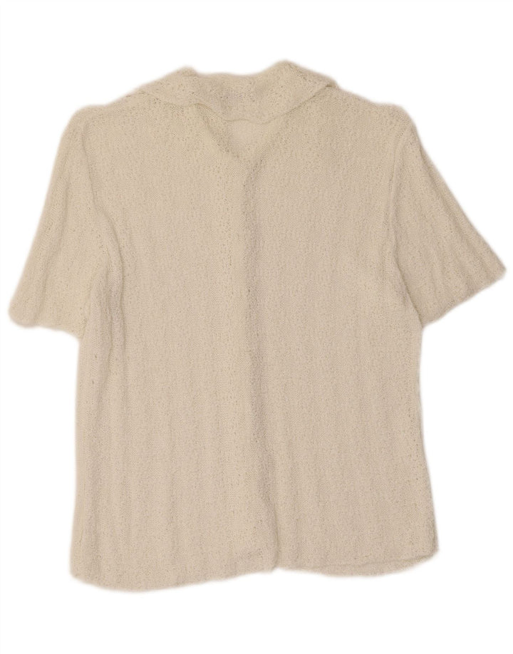 Marks & Spencer Blusa de manga corta para mujer UK 40 Medium Off White