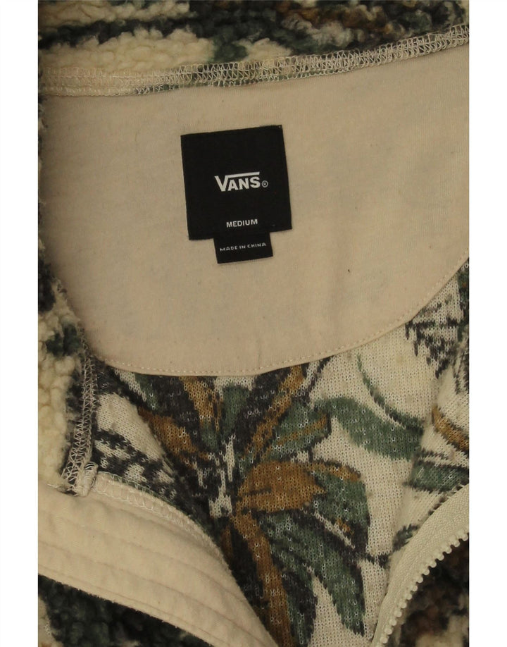 Vans Chaqueta polar para hombre ES 38 Poliéster floral verde medio