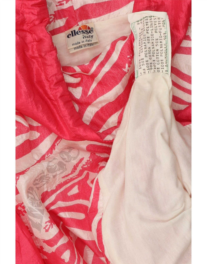 Ellesse Mujer Jersey Chándal Top Chaqueta UK 22 3XL Rosa Estampado Animal