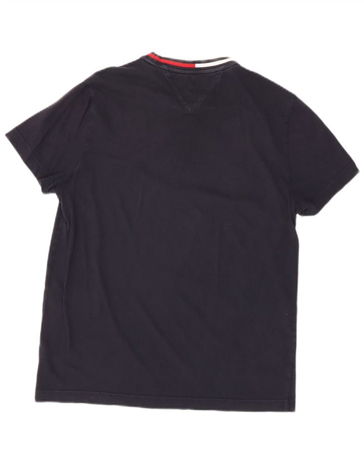 TOMMY HILFIGER Camiseta para hombre Top Medium Azul marino Algodón