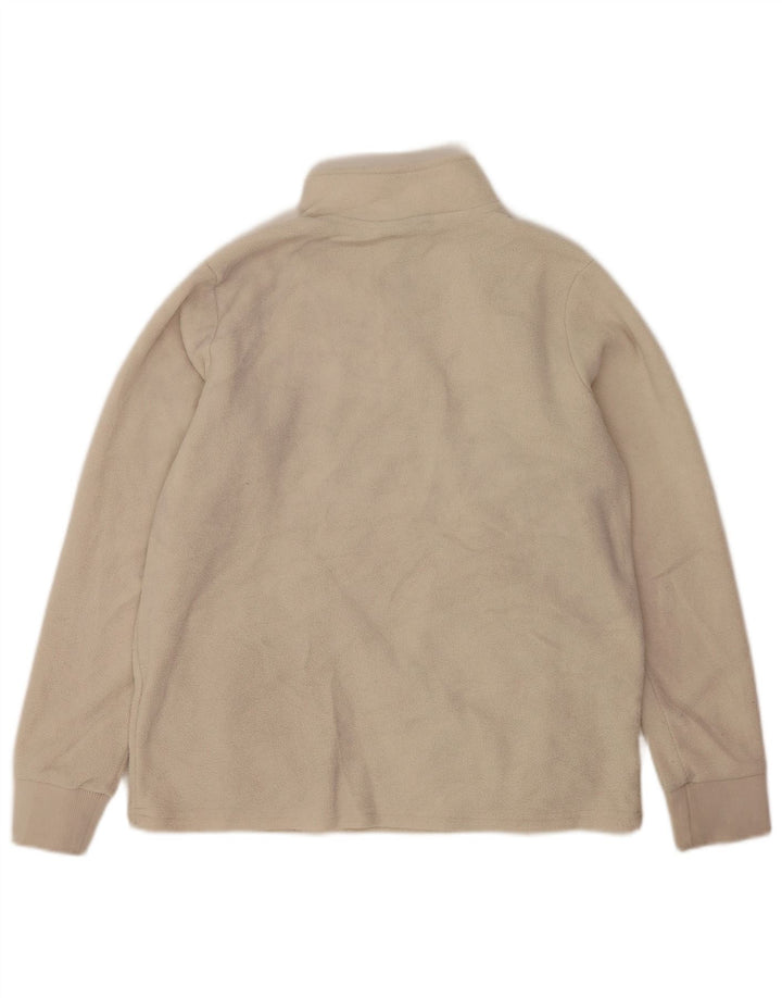 Nautica Jersey de forro polar con cuello con cremallera y gráfico para hombre Poliéster blanco roto mediano