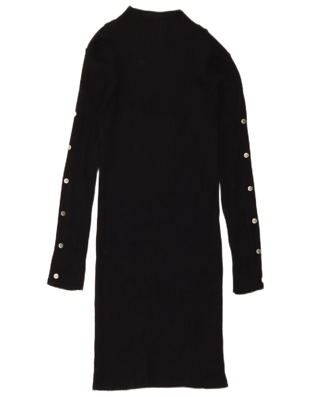 Zara Vestido tipo jersey para mujer UK 40 Medium Viscosa negra