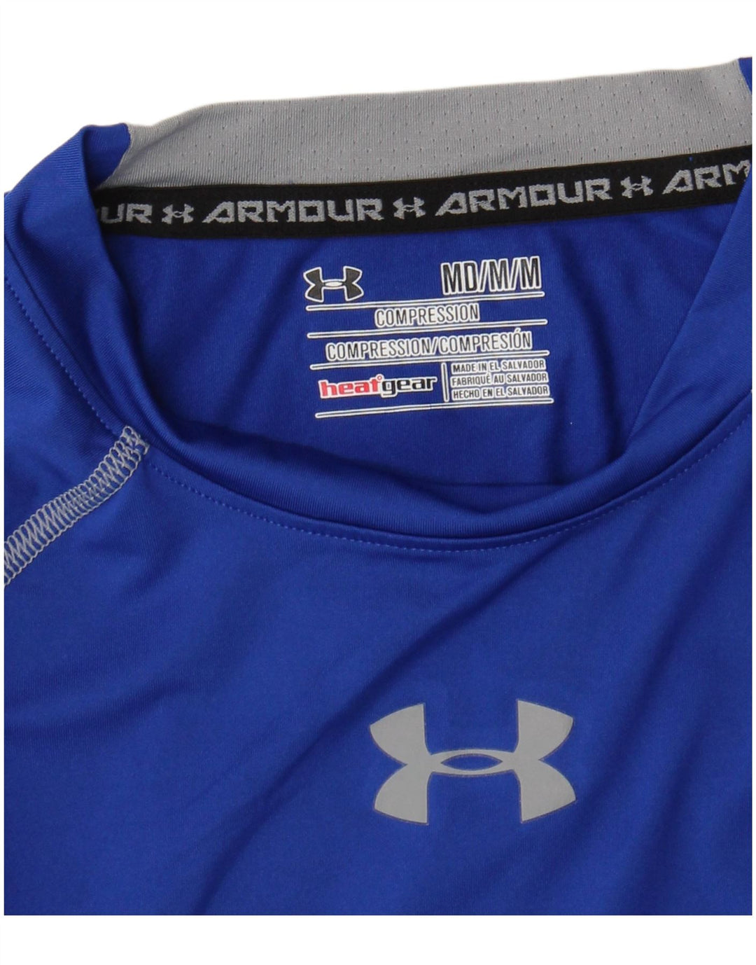 Under Armour Camiseta gráfica Heat Gear de manga larga para mujer UK 40 Azul medio