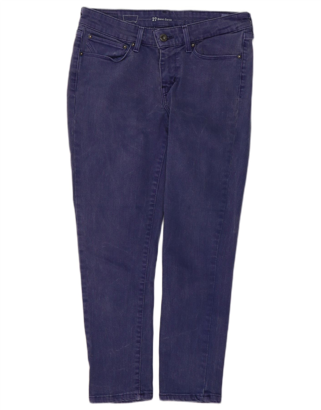 LEVI'S Vaqueros recortados ajustados Demi Curve para mujer W27 L24 Algodón morado