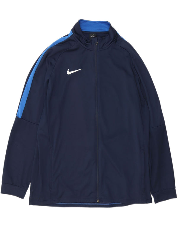 Nike Mens Dri Fit Chándal Top Chaqueta 2XL Azul Marino Colorblock Poliéster
