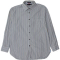 TOMMY HILFIGER Mens Shirt Large Blue Striped Cotton