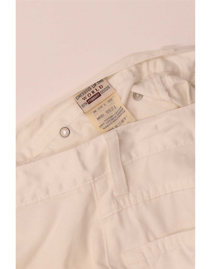 Vaqueros rectos para mujer Rifle W28 L30 Algodón blanco